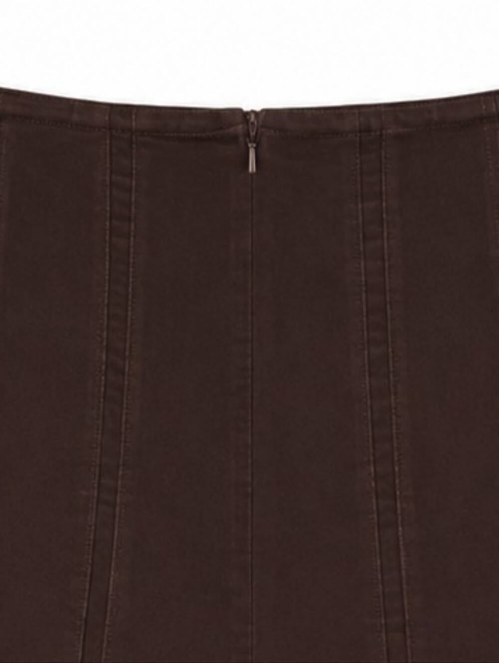 CAbi Chocolate Brown Corduroy Midi A-Line Skirt Boho Western Heritage Sz4 - Picture 5 of 6